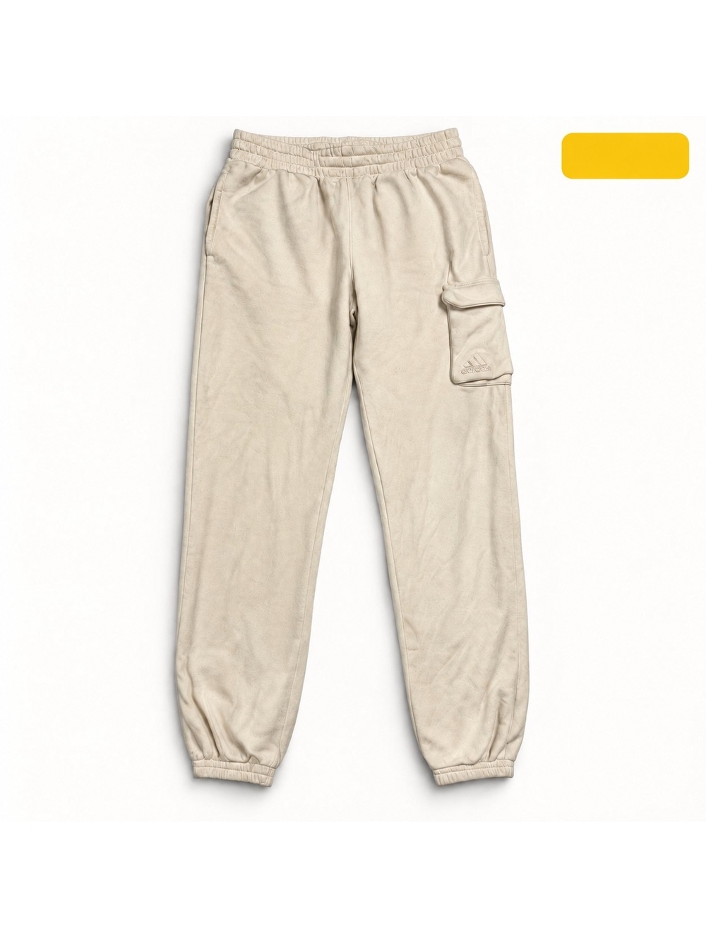 Adidas Cream Fleece Jogger Sweatpants Size L